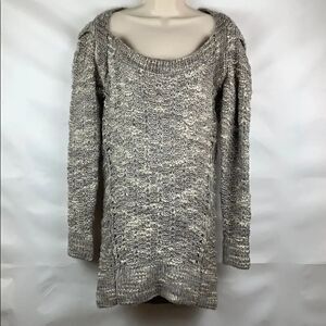 VPL grey & cream alpaca wool blend sweater dress